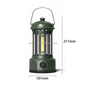 Lanterne de camping LED vintage, lumière extérieure portable, blanc chaud, étanche, design de table - Product Image 2