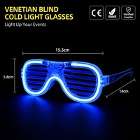 Lunettes LED à obturateur, lumineuses et clignotantes, accessoire néon pour fêtes, concerts, bars, anniversaires, costumes, vente en gros