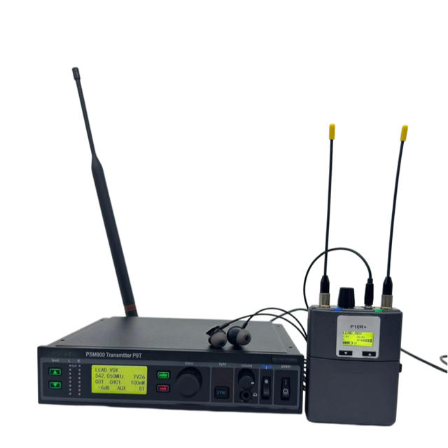 PSM900 Wireless Professional Audio Monitoring System Infrared Sensor Noise Cancelling Volume Control Metal Headset Microphone