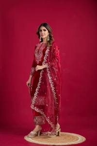 Salwar Kameez pour femmes de haute qualité, de marque, élégant, modeste, en velours de viscose pur, costume OEM ODM FATEMA indien/pakistanais - Product Image 6