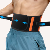 Ceinture de soutien lombaire ergonomique et respirante, enveloppante, à compression réglable avec double boucle coulissante pour l'haltérophilie et les squats