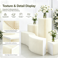 JD Brand JD-B-194 Vente en gros usine Socle en carton pliable, Colonne romaine, pour table de desserts de mariage, événements, boutiques, présentation de chaussures et sacs en vitrine