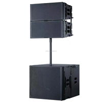 Boîte de haut-parleur audio professionnel 18 pouces Subwoofer 1300W Neo Driver Subwoofer étanche Utilisation avec haut-parleurs Line Array 2*10"