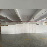 Panggung Pernikahan Modern Mewah Lengkung Akrilik Putih Terbaru, Properti Latar Belakang LED PVC, Panel Backdrop Karton Pernikahan