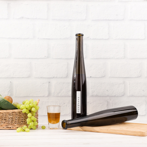 Mince Vide Saké Vin Claret Boisson Bouteille De Stockage 400ml Ambre Foncé Cocktail <span class=keywords><strong>Cidre</strong></span> Hydromel Whisky Liqueur Bouteille En Verre Bouchon De Liège - Product Image 4