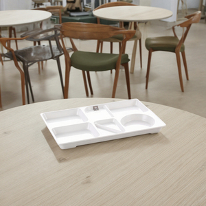 Assiette de restauration rapide rayée, Rectangle, en mélamine - Product Image 5