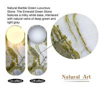 Applique Murale LED Minimaliste Moderne avec Décoration en Pierre Naturelle, Lumière Blanche Chaude 3500K, Commande par Interrupteur, Idéale pour Chambre à Coucher