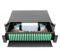 Kotak distribusi Panel Patch serat optik, kotak distribusi inti 19 inci 2u 48 96 144 core lc/sc apc 48 72