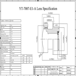 Nhà phân phối F2.2 CCTV Camera nhỏ ttl14.79 ống kính góc rộng cho ống kính máy chiếu xe - Product Image 2