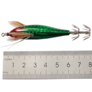 Usine OEM 8CM Crevettes en bois Leurre de pêche artificiel Vente en gros EGI <span class=keywords><strong>Duel</strong></span> Squid Jig - Product Image 2