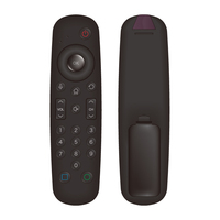 Universelle Sprachfernbedienung mit OK-Taste und Nummernblock für TV, Schwarzes Plastikdesign