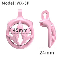 LOVE Dispositif de chasteté masculin, cage à pénis avec anneau pénien de 5 tailles, ceinture de bondage, jouets sexuels pour adultes, modèle en nylon, chasteté 001