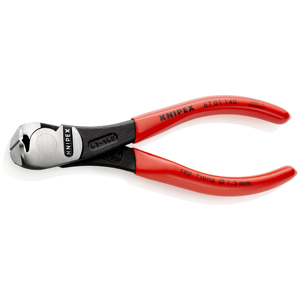 KNIPEX 67 01 140 คีมตัดด้านข้าง - งานหนักพร้อมเคลือบพลาสติกสีดำ 140 - Product Image 1