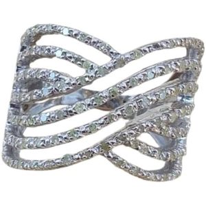 Anillo de diamantes Jewelspaark de 0,65 quilates, corte redondo, plata de ley 925, joyería de compromiso y boda para mujer, talla 6 - Product Image 1