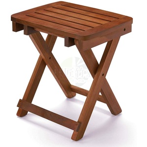 Tabouret de salle de bain pliable en bois Mingjiang, marron, pour hôtel et usage domestique, antidérapant, pour la douche et le changement de chaussures - Product Image 2