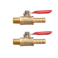Robinet à bille miniature en laiton 3/8 NPT mâle personnalisé - Interrupteur d'arrêt d'eau