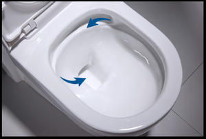 Inodoro Moderno de Cerámica con Doble Descarga y Drenaje en Forma de S, Fila Recta Horizontal, para Baños Africanos y de Medio Oriente - Product Image 3