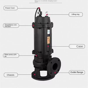 <b>Submersible</b> Sewage <b>Pump</b> with Grinder Cutter Centrifugal Dewatering for Waste and Dirty Water for Sewage Industrial Sewage <b>Pump</b> - Product Image 3