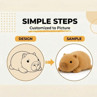 Peluche Capybara Réaliste Personnalisée, Jouet en Peluche Doux et Moelleux en Coton PP, Poupée Anti-Stress, Cadeau de Vacances, Décoration d'Intérieur
