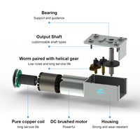 Mingyang Motor Gearing 12 Volt 24V DC, dengan Driver peredam Worm 60Nm Shock Load JGY-2430 Brushless konstruksi Magnet permanen