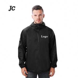 Sudaderas con capucha de cremallera completa senderismo personalizado barato al por mayor con capucha de secado rápido chaqueta impermeable capa de lluvia para los hombres - Product Image 1