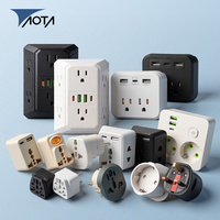 Adaptateur multi-prises US AOTA 6-en-1 avec 2 prises AC et 4 ports USB avec charge rapide Type-C HN-CB-001 Cube d'alimentation compact pour extension murale
