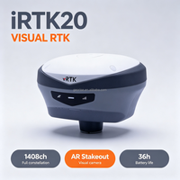 Récepteur GNSS RTK professionnel Hi-Target IRTK20, 1408 canaux, IMU, nivellement visuel pour la topographie de chantier