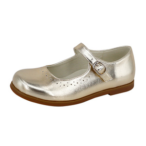 CHOOZII Großhandel Hersteller Kinder Boutique Shining Gold Metallic Leder Kinder Mädchen Party Mary Jane Schuhe - Product Image 1