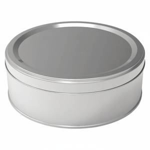 Kontensan <b>Round</b> Tin <b>Box</b> Halva Container Turkey 175xH50mm 1lt Slip Lid - Product Image 2