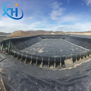 غشاء HDPE EPDM PVC غشاء أرضي HDPE 0.2-3.0مم 1.5مم مطمور أسماك أباريق أوراق زراعة الجمبري مطمور سد ماء