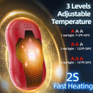 Lot de 2 chauffe-mains électriques intelligents à puce IA 5000 mAh, chaleur longue durée et sûre 9h, rechargeables via USB, chauffe-mains magnétique - Product Image 4