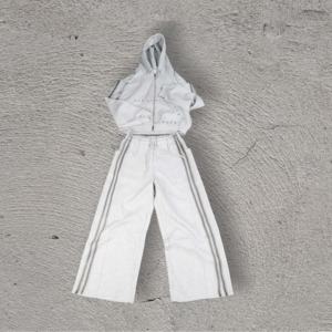 Ensemble de survêtement deux pièces pour homme, sweat à capuche et pantalon de survêtement à poches personnalisées, automne-hiver, surdimensionné, côtés rayés, en coton - Product Image 3