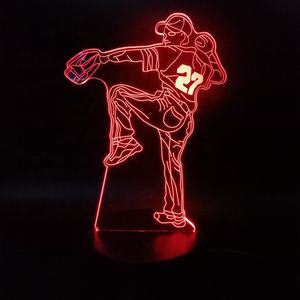 Lámpara Led 3D de <span class=keywords><strong>Batman</strong></span> para vendedores de tienda, Bases de lámpara de noche 3D, multicolor que cambian, Base de lámpara de noche - Product Image 1