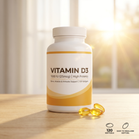 Capsules de Vitamine D3 en Gélules Molles 1000UI 25mcg Haute Puissance pour le Soutien Osseux et Immunitaire Adulte – Formule Personnalisée – 60 Unités – Approvisionnement Direct Usine