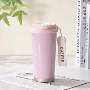Taza de Viaje Personalizada de Acero Inoxidable Aislada de Doble Uso de 500 ml para Bebidas Frías y Calientes, Taza de Café como Regalo - Product Image 4