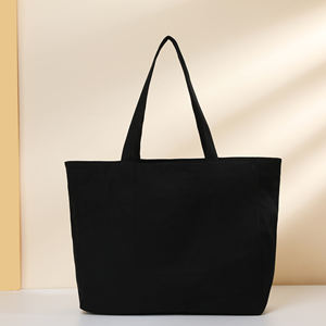 Sac fourre-tout en toile de coton écologique grande capacité, sac en toile de coton patchwork avec poche - Product Image 3