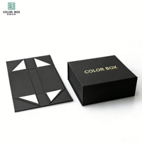 Scatola Regalo Rigida Magnetica Personalizzata in Cartone Riciclato Nero Opaco con Rivestimento UV e Stampa Logo