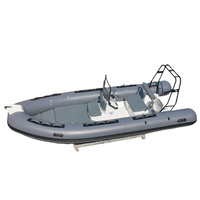 Haute qualité 16FT certifié CE PVC nervure bateaux gonflables coque rigide 1.2mm fibre de verre moteur hors-bord Combo famille lac pas cher 480