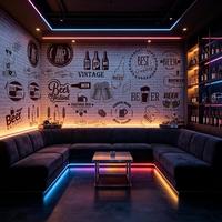 Papier Peint Mural Brique Grise Industrielle Vintage pour Restaurant et Décoration de Cave à Bière Artisanale