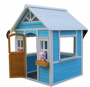 Maisonnette <span class=keywords><strong>en</strong></span> <span class=keywords><strong>Bois</strong></span> d'Extérieur pour Enfants, Aire de Jeux, Théâtre de Maternelle à Vendre - Product Image 1