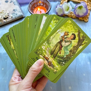 Vente en gros : Jeu de tarot Sunwoven Forest 78 cartes, guide multilingue, boîte, cartes spirituelles 350GSM, portables, écologiques, OEM - Product Image 6