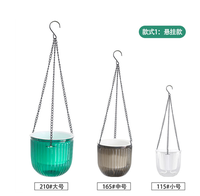 Nouveau design 2023 : Jardinières auto-arrosantes suspendues en plastique écologique pour plantes d'intérieur/extérieur, pots de fleurs avec drainage pour centres commerciaux