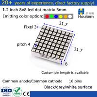Affiche numérique à matrice LED blanche 32x32mm (8x8 pixels) carrée de 1,2 pouce, 3mm de profondeur, pour utilisation en magasin de détail
