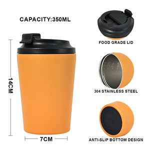Gobelet isotherme en acier inoxydable personnalisé de 350 ml pour le café, le bureau, les boissons - Product Image 3