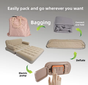 Dericsson <b>Inflatable</b> air <b>Sofa</b> Bed <b>Camping</b> <b>Inflatable</b> Mattress with Pump One Click Inflate Deflate - Product Image 2