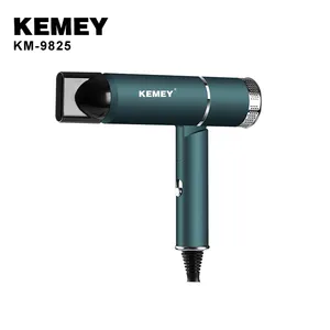 KEMEY KM-9825 1000w/50hz AC220-240v Portable and foldable Green Hair Dryer Professional Salon