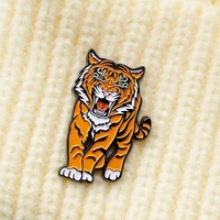 Aili, Tigre Broche Forme Simulation Dessin Animé Animal LapelCute Émail Sac À Dos Pins Drôle Badge Broches Chemise Mode Bijoux Cadeau