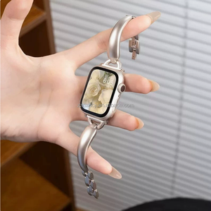 <span class=keywords><strong>Bracelet</strong></span> en métal courbé pour Apple Watch 7 8 9 10 41/42/44/45mm, <span class=keywords><strong>bracelet</strong></span> pour iWatch, <span class=keywords><strong>bracelet</strong></span> de <span class=keywords><strong>montre</strong></span> en métal - Product Image 2