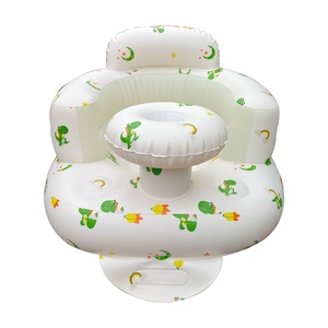Upgrade Modern Plush PVC Comfortable <b>Inflatable</b> Baby Shower Chair Animal Design <b>Sofa</b> Living Room Dining Bathroom Bedroom School - Product Image 1
