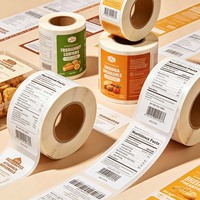 Étiquette autocollante en papier holographique imperméable personnalisée, imprimée sur rouleau, 2 pouces (5 cm), cercle de couleur, logo